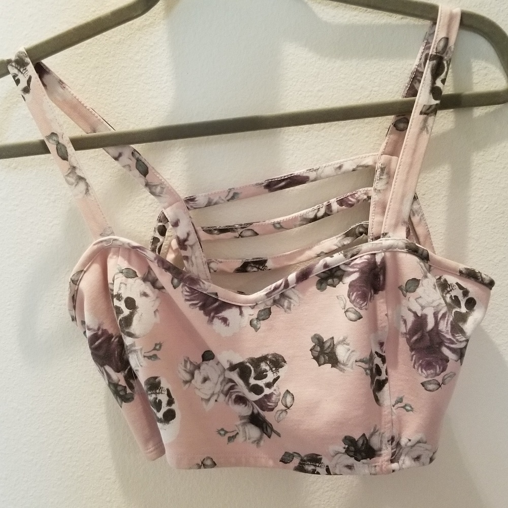 Lovesick Floral Strappy Longline Bra